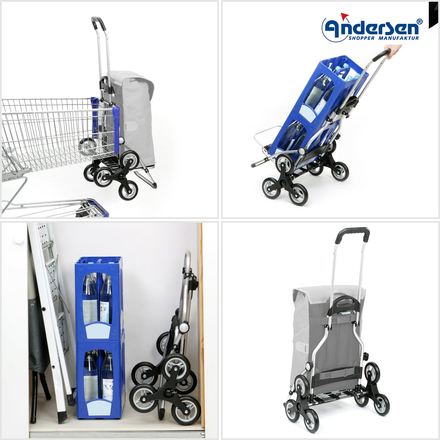 B-Ware Andersen Einkaufstrolley - Treppensteiger Royal Shopper Milla schwarz 54L_4