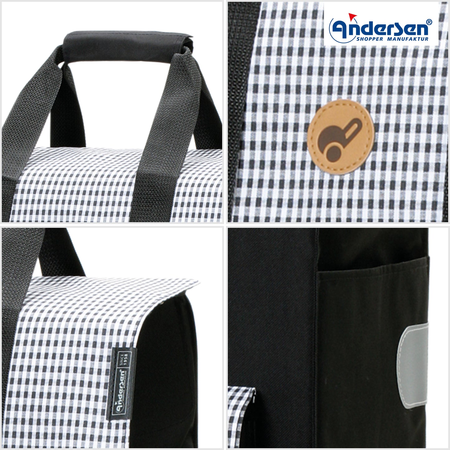 B-Ware Andersen Einkaufstrolley - Treppensteiger Royal Shopper Milla schwarz 54L_5