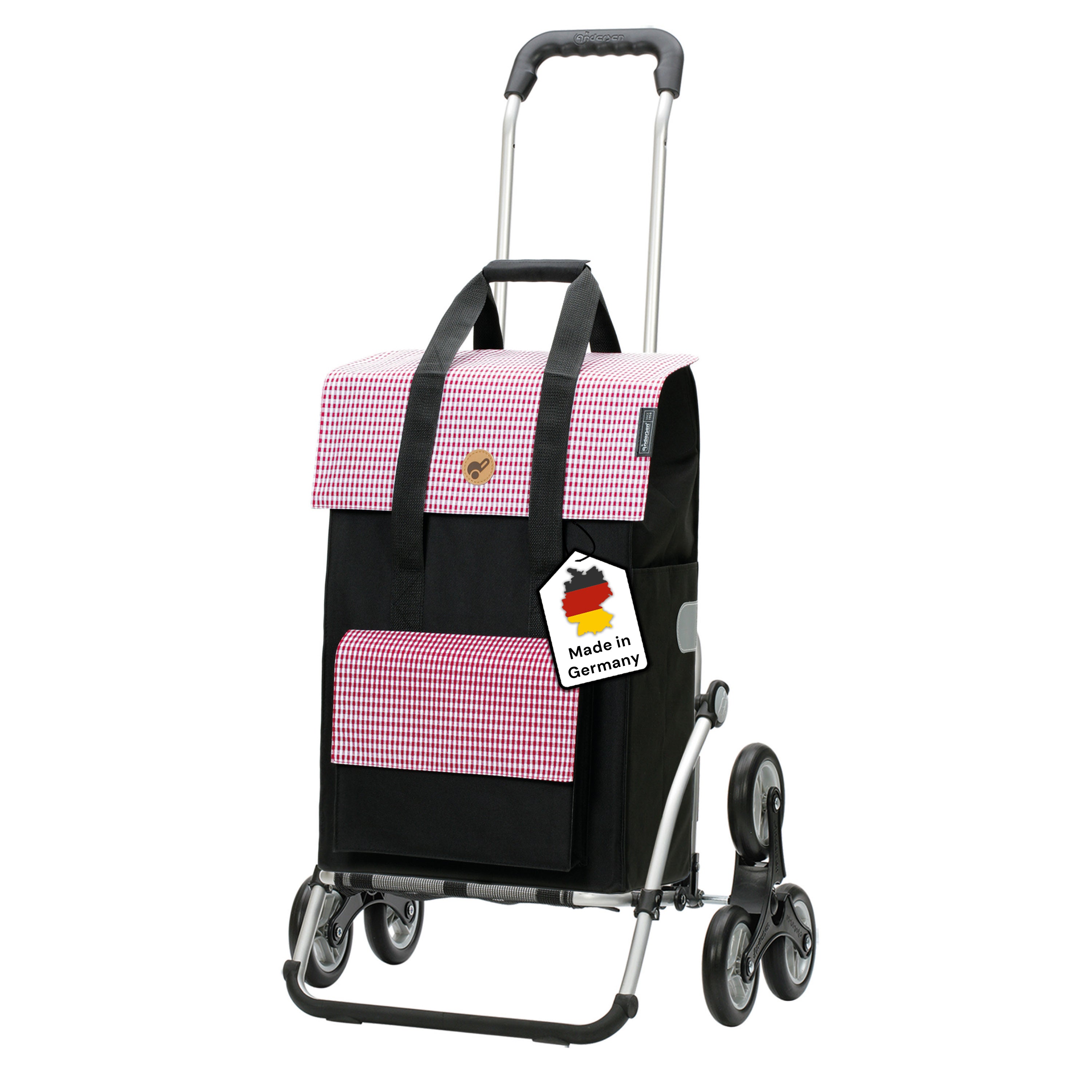 Andersen Einkaufstrolley Royal Shopper – Klappbarer Treppensteiger Aus Alu | Bis 50 Kg, 3 Räder | Made In Germany