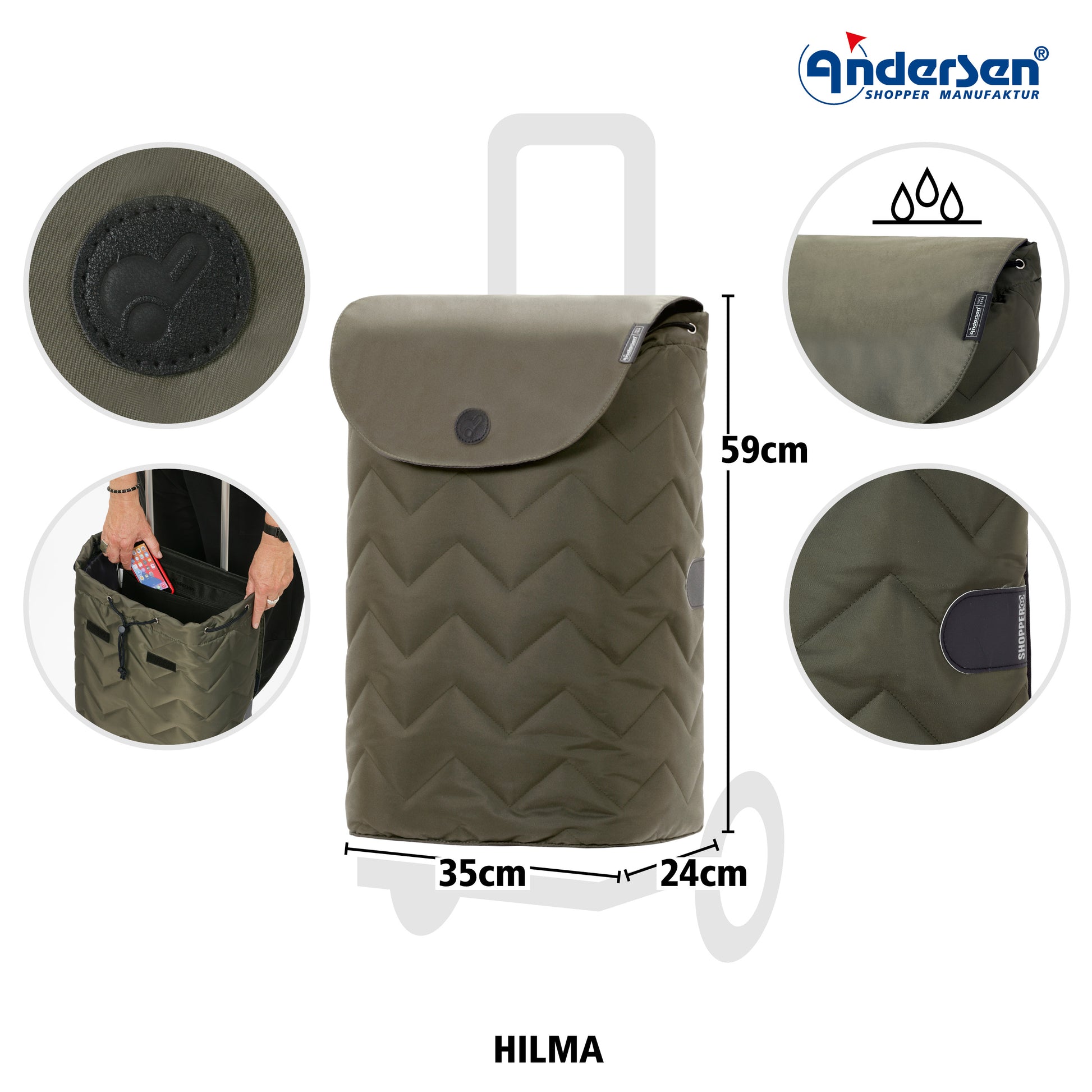Unus Shopper Hilma oliv_4