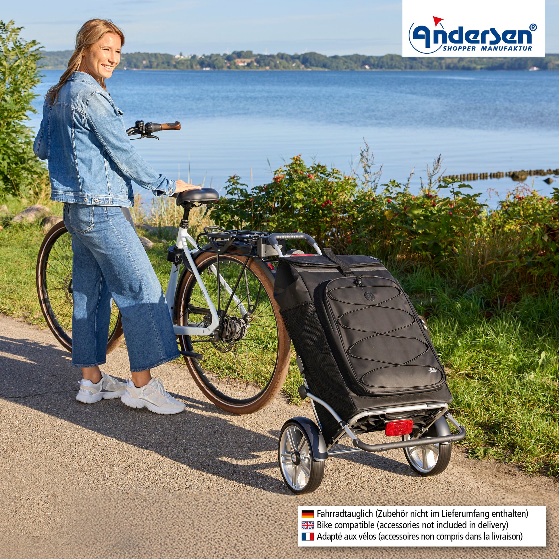 Andersen Royal Shopper Plus Schwarz, Kugellager-Rad 25cm – Easy-Trolley