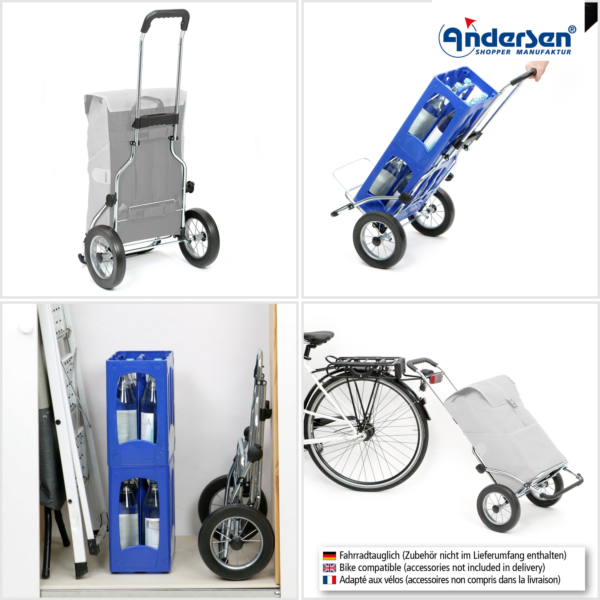 fahrrad kaufen wismar Andersen Royal Shopper Stahl 1 Schwarz, Metallspeichen-Rad 25cm –  Easy-Trolley