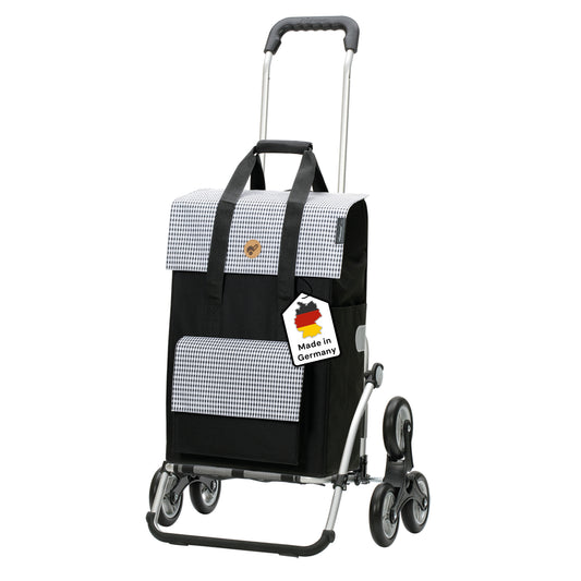 Exklusiv Andersen Einkaufstrolley - Treppensteiger Royal Shopper Milla schwarz 54L_1