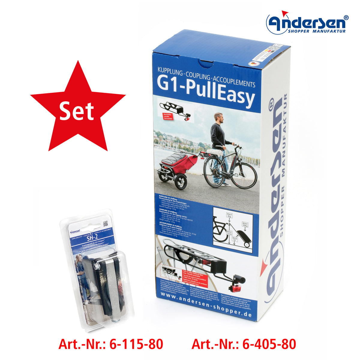 Set Kupplung G1-PullEasy m. Schloss u. SH-2_3