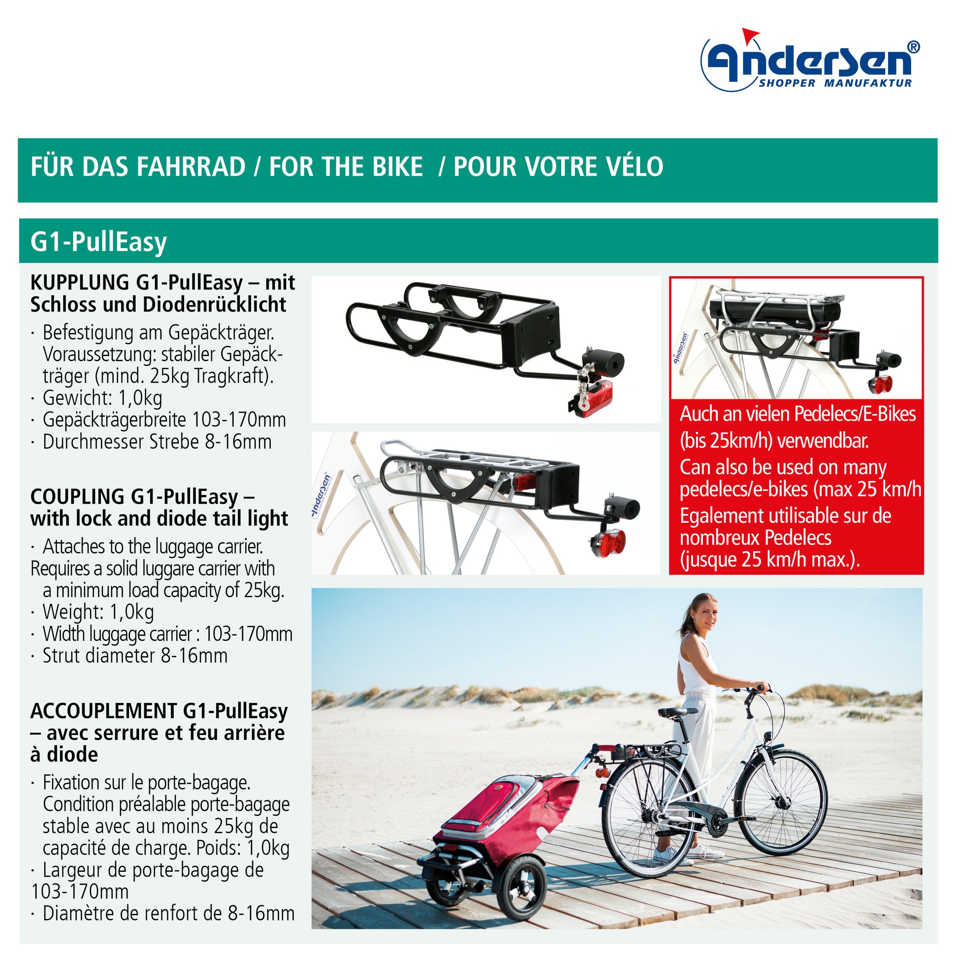 royal life fahrradtasche Fahrrad Sparset Royal Shopper Ortlieb gelb + Kupplung G1 PullEasy & Ku – Easy-Trolley
