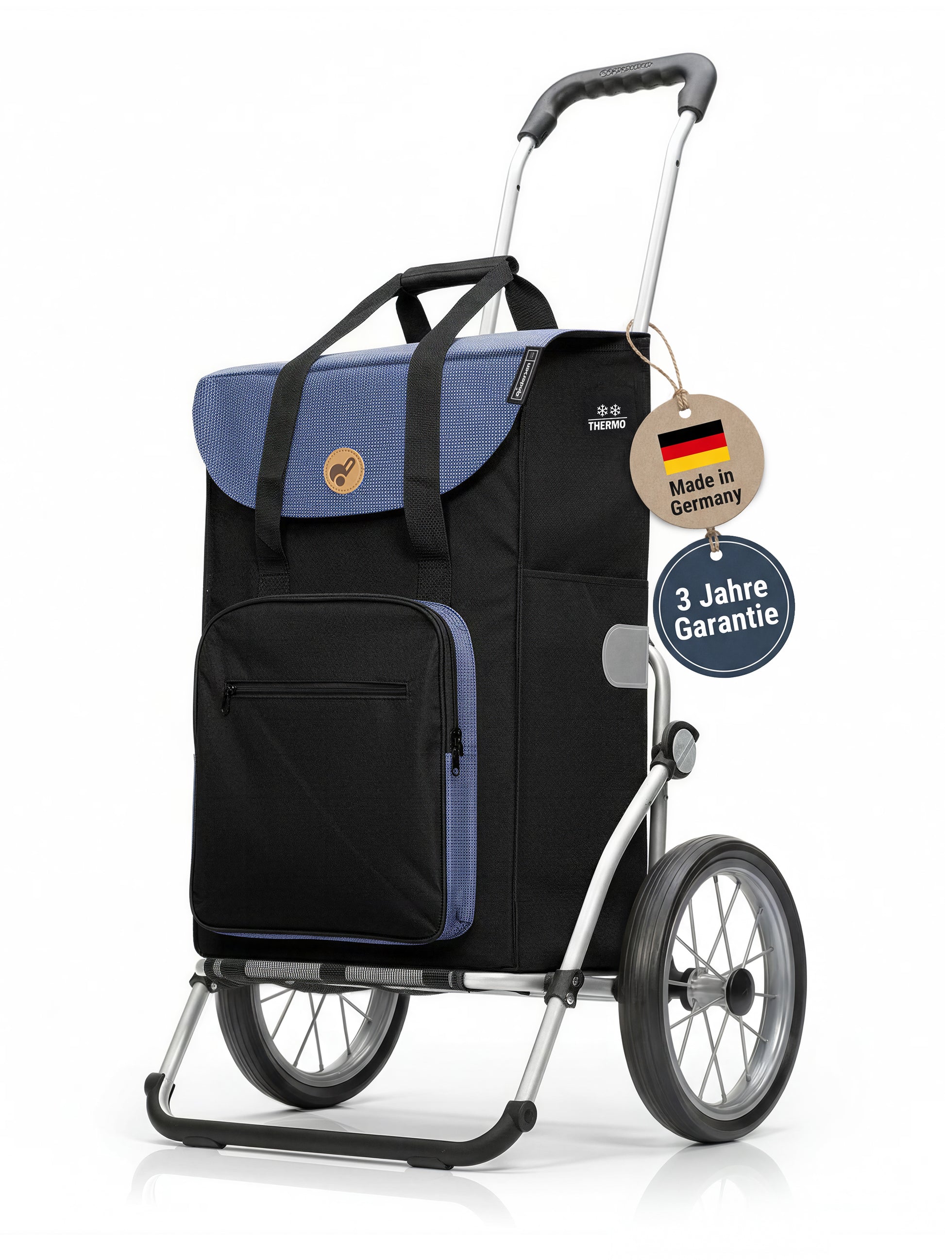 Andersen Royal Shopper 1 Schwarz, Metallspeichen-Rad 25cm – Easy-Trolley